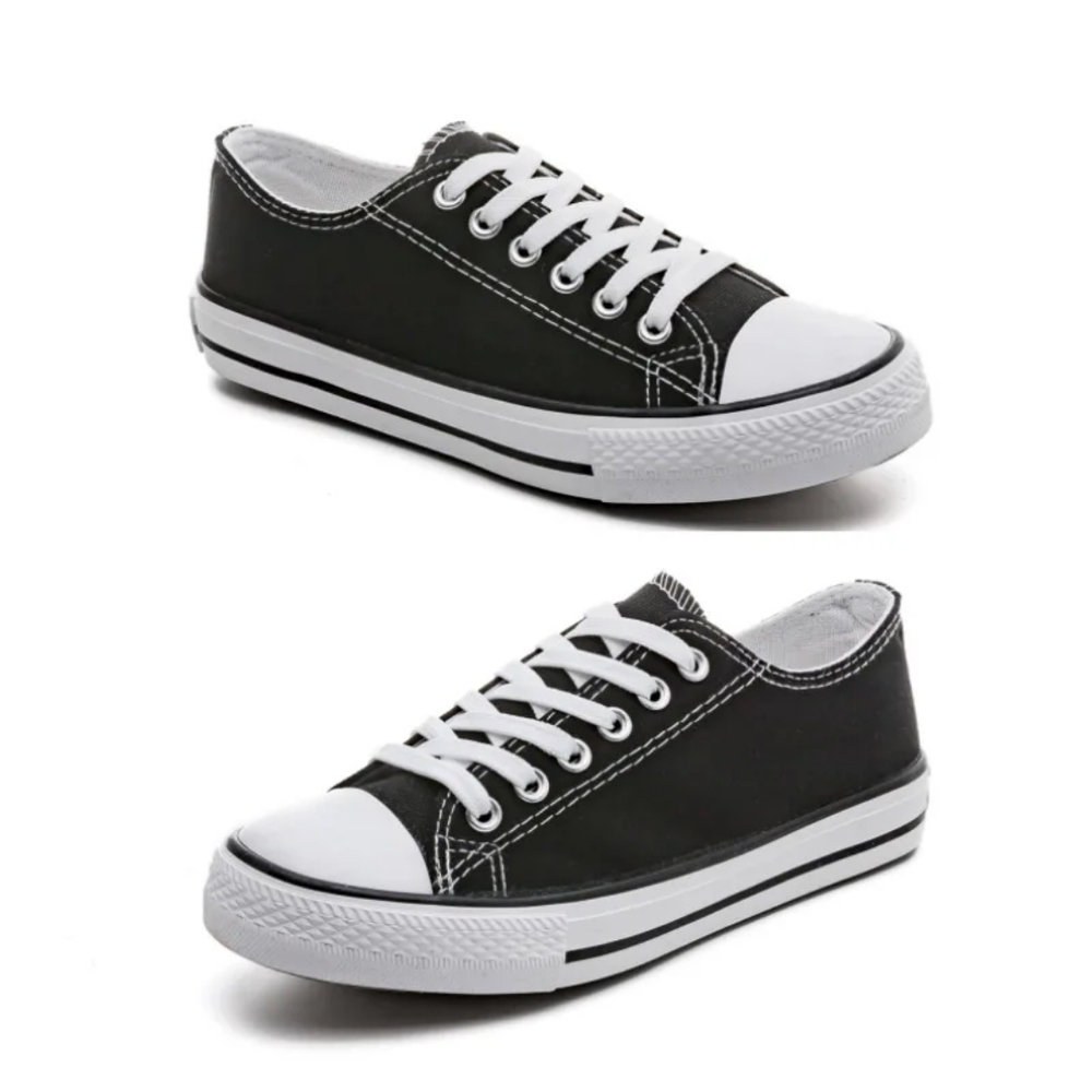 Classic Black Kids Sneakers